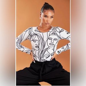 Abstract Faces Bodysuit